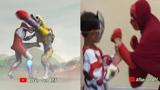 Kompilasi Ultraman Ribut Melawan Monster Kilat || Tiru Aksi Upin Ipin