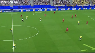 eFootbal 2021 Colombia vs Portugal. Video Game Simulation - Full Match
