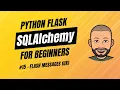SQLAlchemy Flask for Beginners with project - Flash Messages UX