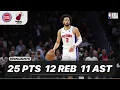 CADE CUNNINGHAM vs MIAMI HEAT 25 PTS - 12 REB