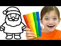 Adel is Coloring Christmas Characters Best Learning for Toddlers