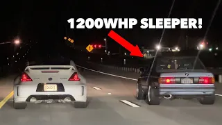 Download 1200WHP Sleeper E30 BMW Embarasses Cars At TX2K Street Race! MP3