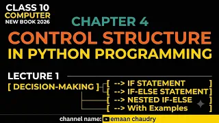 If If Else Statement Nested if else Decision Making structure ch 4 lec 1 10th computer 2026