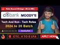 Citi Bank And Moodys Hiring Freshers BCA BSC And Engineering Apply Now