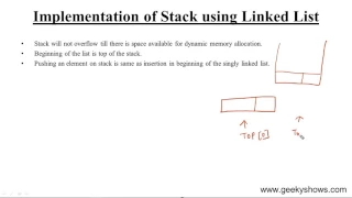 Implementation of Stack using Linked List in Data Structure Hindi