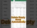Delete Empty Rows in Excel Automatically