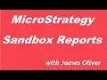MicroStrategy - Create Sandbox Reports using Object Prompts