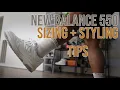 NEW BALANCE 550 SIZING AND STYLING