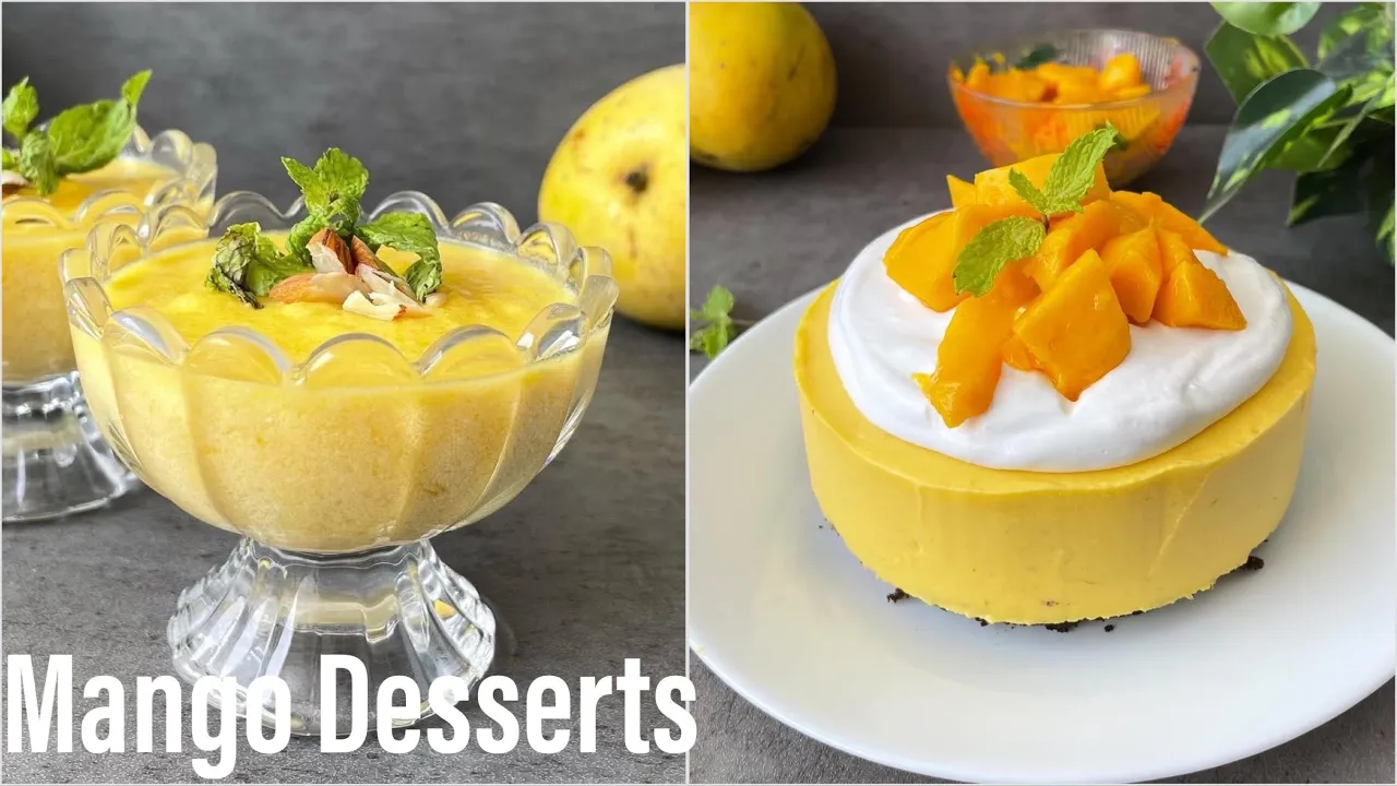 Summer Special Mango Desserts   Mango Phirni Recipe   No bake Mango Cheesecake   Mango Cheesecake