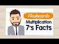 Multiplication Flashcards 7 s Facts Elementary Math with Mr J