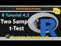 Two-Sample t Test in R Independent Groups with Example R Tutorial 4 2 MarinStatsLectures