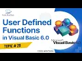 User Defined Function in Visual Basic 6 0 User Defined Function Kya Hai