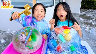Melting GIANT Ice Balloons to Save Animals! Fun DIY Science for Kids