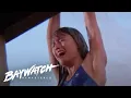 DISASTER UNFOLDS As Water Flume Ride Fails - Can She Hold On Baywatch Remastered