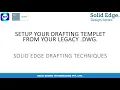 Setup your drafting Template from your legacy sheet format
