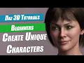 Daz 3D Beginners Tutorial Building Custom Characters