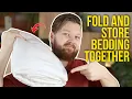 How to Fold Bedding Together to Save Space