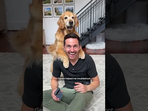 Can I teach my dog to give gentler hugs with @GoogleGemini?  #GooglePartner 