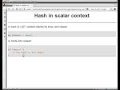 Beginner Perl Maven tutorial 7 4 - hash in scalar context