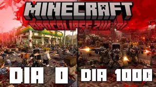 SOBREVIVI 1000 DIAS no MAIOR APOCALIPSE ZUMBI do MINECRAFT - O FILME