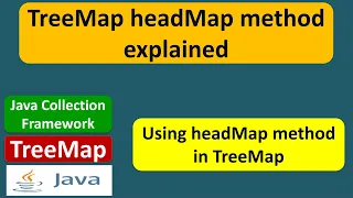 TreeMap headMap method explained Java Collection Framework