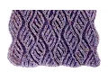 Diamonds Scarf Brioche Knitting Pattern Two-Color Reversible