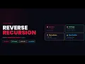 REVERSE RECURSION DSA IN JAVA