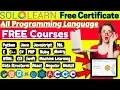 All Programming Language Courses with Certificate FREE SoloLearn Online Courses with Certificate