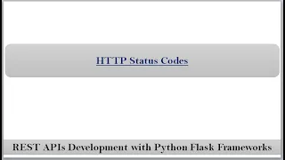 HTTP Status Codes RESTful APIs Development with Python Flask Frameworks
