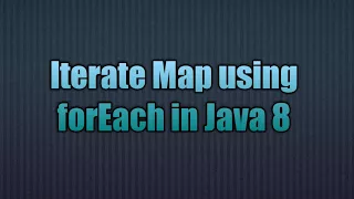 Iterate Map using forEach in Java 8 The foreach iteration
