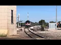 Metra Pulling into Joliet Metra Rock Island Station in Joliet IL