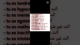 عبارات باللغة الفرنسية مع بعض الصفات 