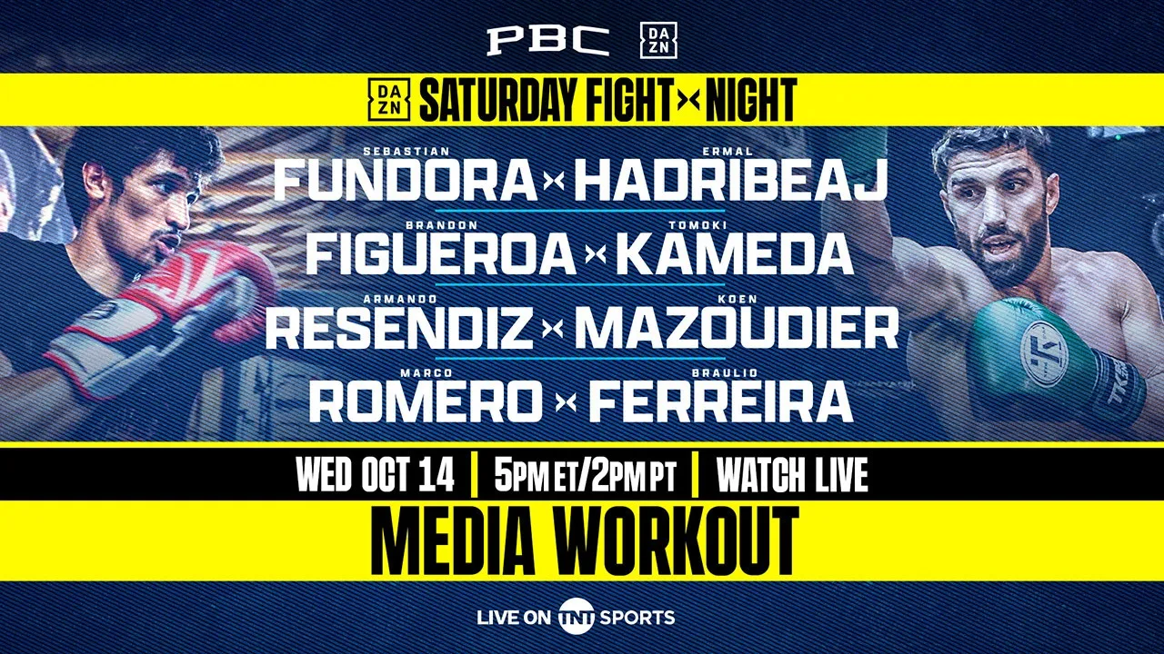 Fundora vs. Hadribeaj MEDIA WORKOUT LIVESTREAM 2026-10-14 21:59
