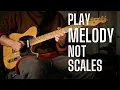 Play MELODIC Solos That DON'T Sound Like SCALES - Improvising Melodic Guitar Solo Tutorial