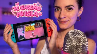 ASMR Te enseño mi Isla de Animal Crossing 🏝️ susurros cerca del micro