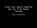 Lilac Tree, Song of Adam and Eve, Op. 37 by Felipe Carcamo