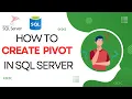 SQL PIVOT Understanding about PIVOT in SQL How to use PIVOT in SQL sql pivot use