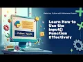 Ultimate Python Input Function Tutorial 2025 Easy Quick Guide
