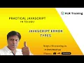 Javascript Error Types 05 Practical JavaScript Training Telugu JavaScript Tutorial