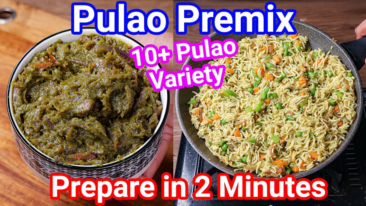 Instant Pulao Premix Paste - 2 Mins Pulao Just Add Cooked Rice   Multipurpose Pulao Chutney Premix