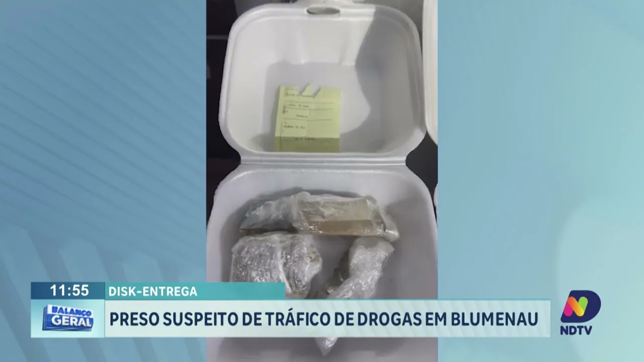 Preso suspeito de tráfico de drogas em Blumenau