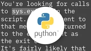 Exit codes in Python