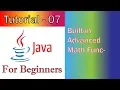 Java Tutorial 7 Built in Advanced Math Functions