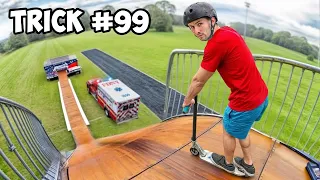 Doing 100 Tricks in 1 hour! *sent to hospital*