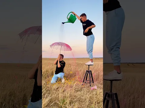 Amazing tutorial with an umbrella and yellow petals 🌻☂️💦