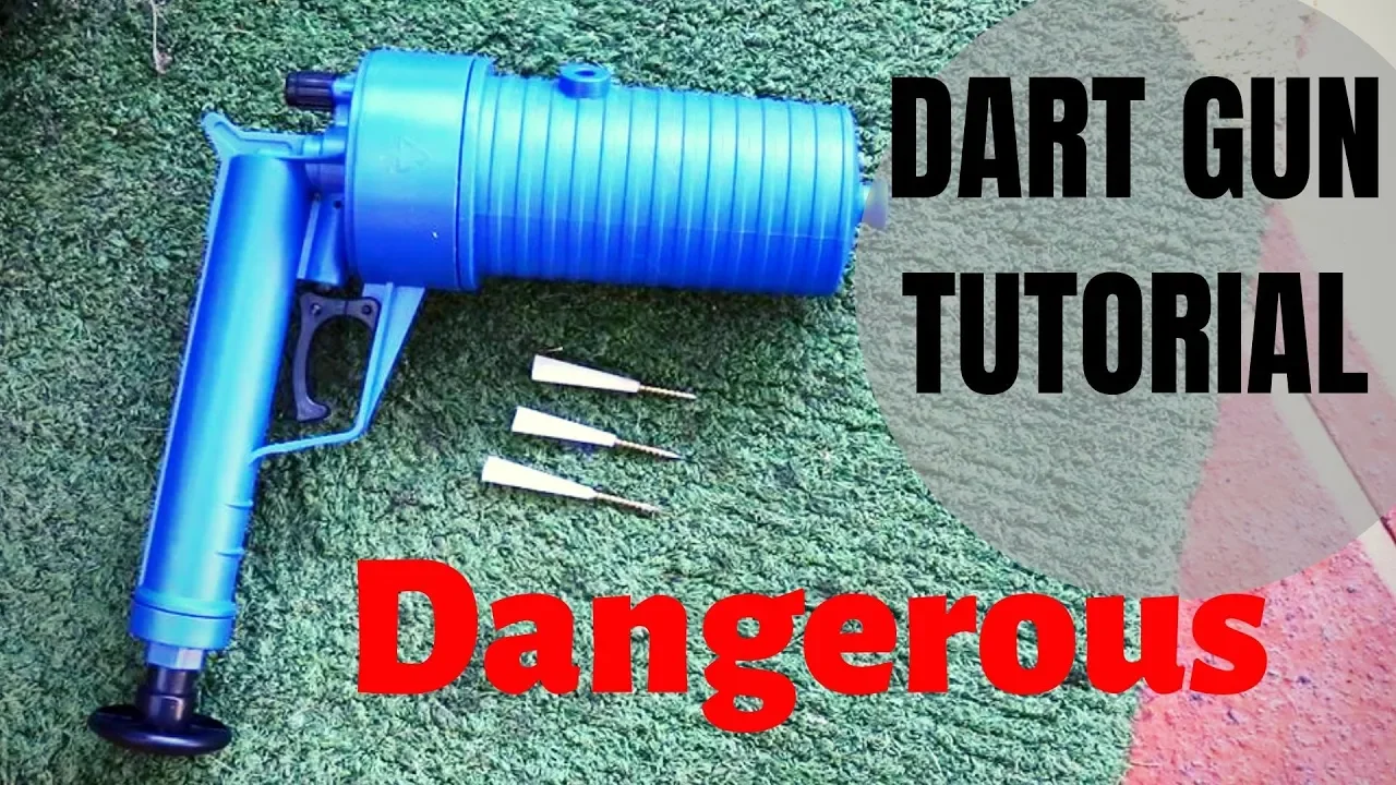 How To Make A High Power Dart GUN! from a drain unblocker $20