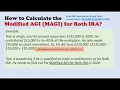 How to Calculate the Modified AGI MAGI for Roth IRA