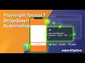 Playwright Tutorial in Tamil - 7 Dropdown Automation selectOption by Value Label Index