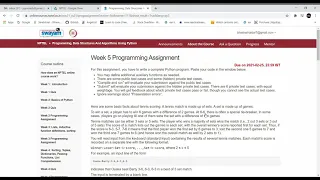 NPTEL Programming Data Structures And Algorithms Using Python Week 5 Answers
