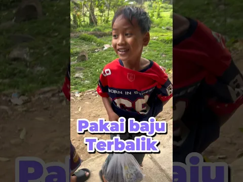 Bocil pakai baju terbalik #minivlog #anakdesa #comedy